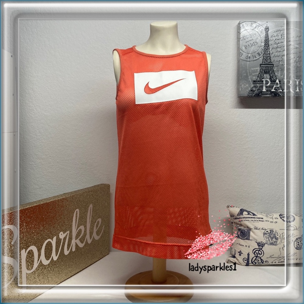 Nike | Orange Net Sleeveless Top Sz XS